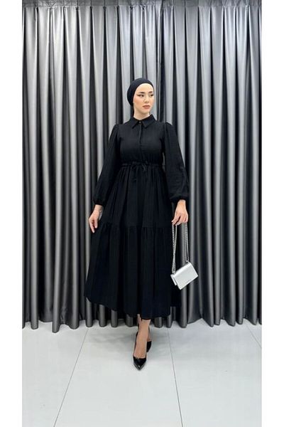 CNG MODA Waist Gathered Dress with Flywheel Detail