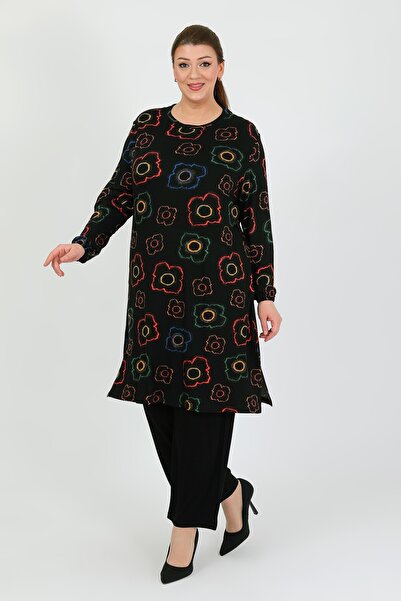 By Alba Collection Women's Multiple Lycra Flower Pattern Large Size Double Set