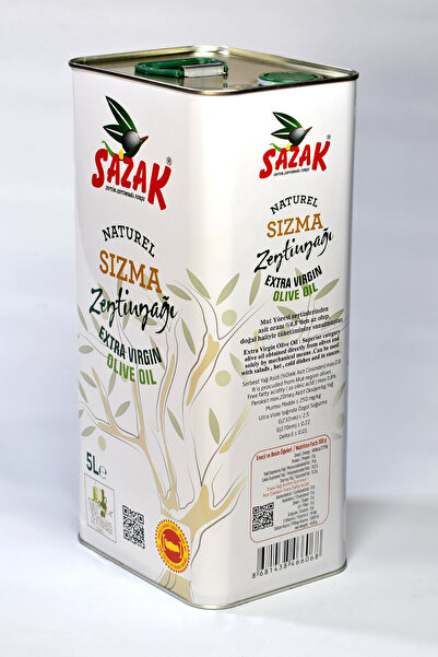 sazak zeytin zeytinyağı Sazak Naturel Sızma Zeytinyağı 5 Lt