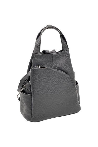 OEM Rucsac Dama Negru, Elegant din Piele Naturala Moale, Made in Italy, 17x23x11 cm, Design 2025
