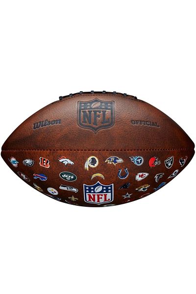 Wilson NFL JR Throwback FB 32 Team Logo Ball, Unisex american football balls