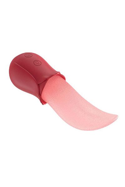 WildFashion Tongue vibrator with multiple vibration modes, Red and Pink, TOY477-35