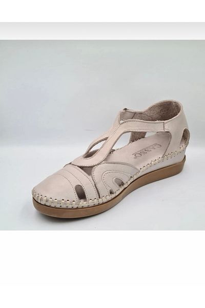 casso Closed-Front Sandals Genuine Leather