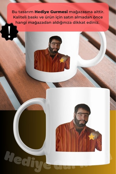 Hediye Gurmesi Recep İvedik Komik Nah El Hareketi Porselen Kupa Bardak