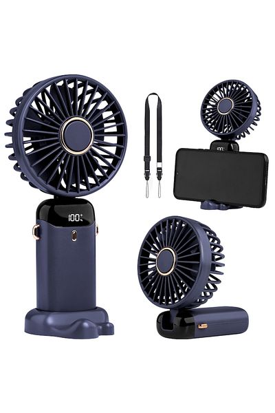 DOUUCO Ventilator multifunctional 5in1 DOUUCO, cu suport pentru telefon, 5 viteze, autonomie 8h, culoare al