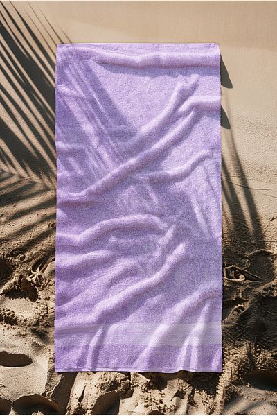 Ellaline Lilac Beach Towel 100% Cotton Certified Sea & Pool Towel 70X130Cm