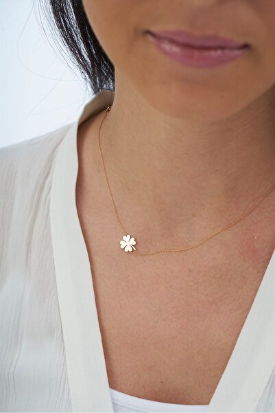 Cem Aykan Kuyumculuk 4 YAPRAKLII YONCA KOLYE - AK0542