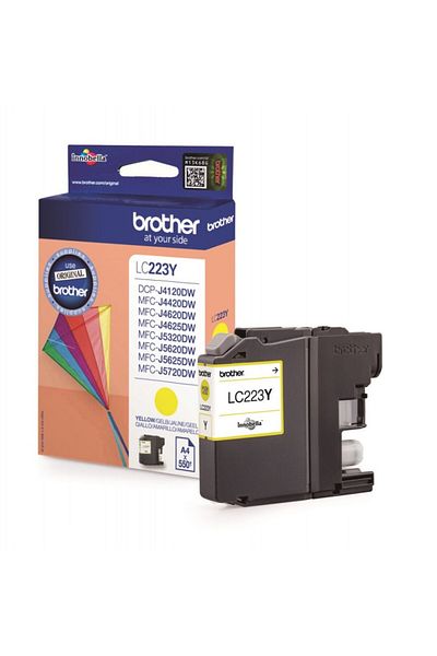 Brother Original Brother LC223Y Ink Cartridge, Yellow, 550 pages