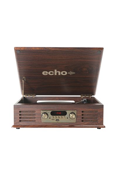 Echo Audio Legend Vintage Bluetooth Record Player with Built-in Speakers
