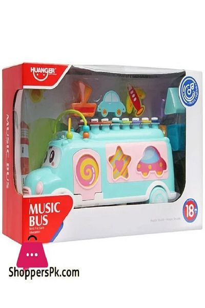 huanger Music Bus Sorting & Xylophone Bus,14x9.5x26 cm