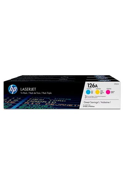 HP Original HP 126a / CF341A Toner Cartridges Pack, Color, 3x 1000 pages