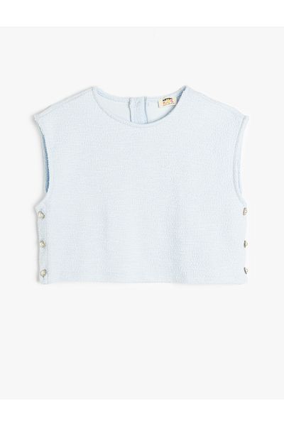 Koton Blue Crop Blouse For Girls
