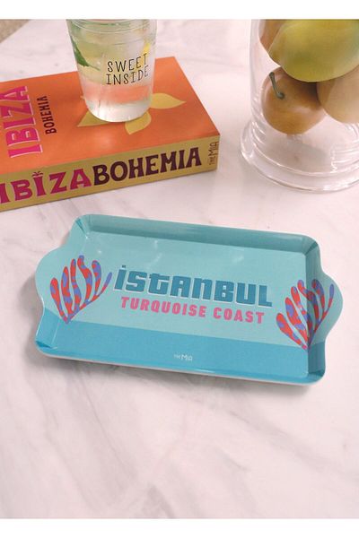 The Mia Istanbul Mini Tray Blue 24X14 cm