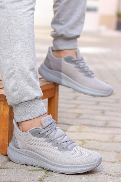 Scooter Bolt Comfortable Sole Memory Foam Walking Running Men's Sports Shoes Gray