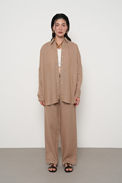 Orfeo Negro ΓΥΝΑΙΚΕΙΟ ΠΟΥΚΑΜΙΣΟ 100% ΛΙΝΟ ΜΑΝΙΚΙ ΜΑΝΙΚΙ ΠΑΝΤΑΡΕΙΟ ΜΕΓΕΘΟΣ