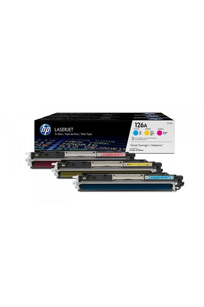 HP Original HP 126a / CF341A Toner Cartridges Pack, Color, 3x 1000 pages