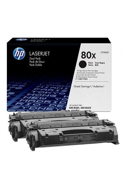 HP Original HP 80x / CF280XD Toner Cartridge Pack, Black, 2x 6900 pages