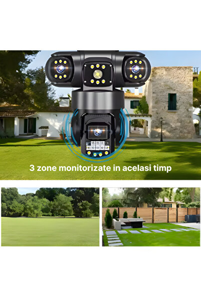 MaGeCa Camera de supraveghere MaGeCa, 4G, 6MP Full HD, 3 zone supravegheate simultan, Detectarea miscarii