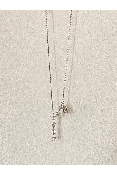 bijoux uniques Shooting Star N Letter Steel Necklace