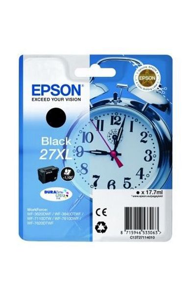EPSON Original Epson T2711 / C13T27114010 Ink Cartridge, Black, 1100 pages