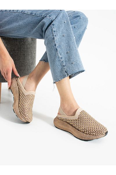 ALEMDAR AYAKKABI Arlix Mink Stone Detail Women's Sandals