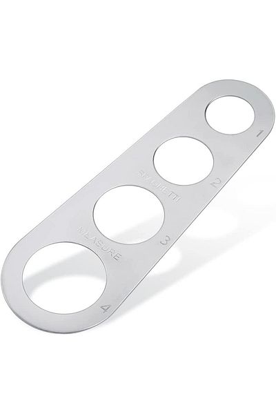D'S Pasta measuring tool with 4 servings Ds. distinctive style, stainless steel, silver, 18 x 6 cm