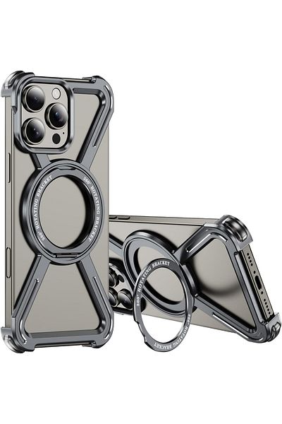 Glassology Borderless Aluminum Case for Apple iPhone 16 Pro Max Natural Titanium