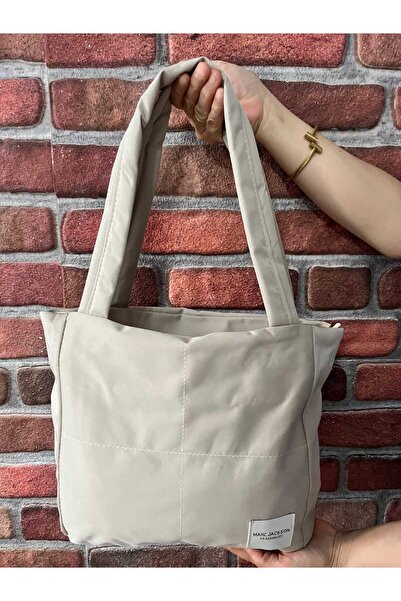 Tandi Bags حقيبة كتف من القماش البيج من لوانا