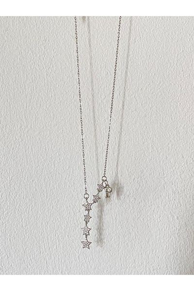 bijoux uniques Shooting Star P Letter Steel Necklace