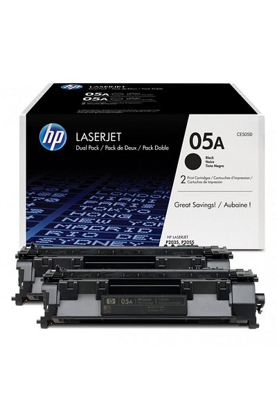 HP Original HP 05a / CE505D Toner Cartridge Pack, Black, 2x 2300 pages