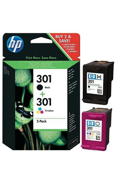 HP Set of two original HP 301 Black and Color cartridges / N9J72AE