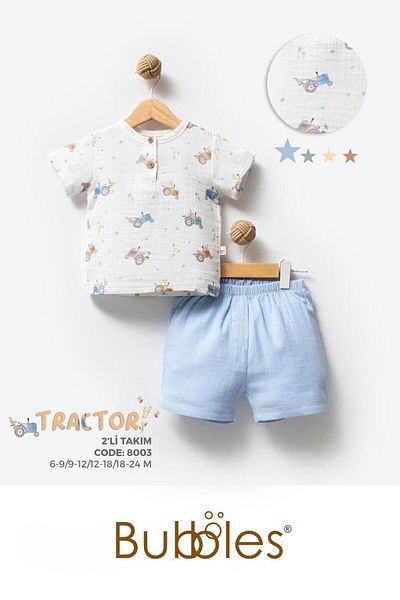 Bubbless 8003 Linen Tractor Shorts Double Set