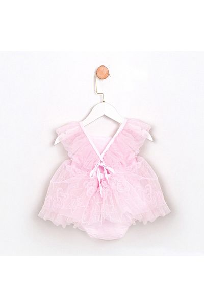PİTABABY Tutu Star Patterned Baby Romper-Pink