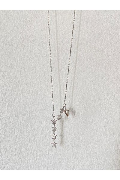 bijoux uniques Shooting Star V Letter Steel Necklace