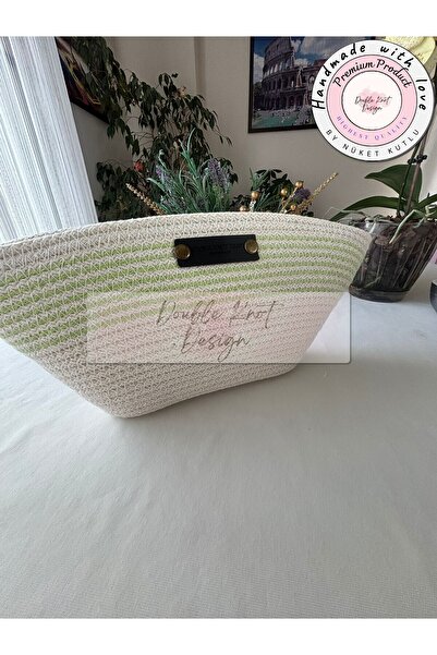 DOUBLE KNOT DESİGN Half Moon Clutch Portfolio Bag, Evening Dress Bag, Totebag, Women's Bag, Summer, Gift