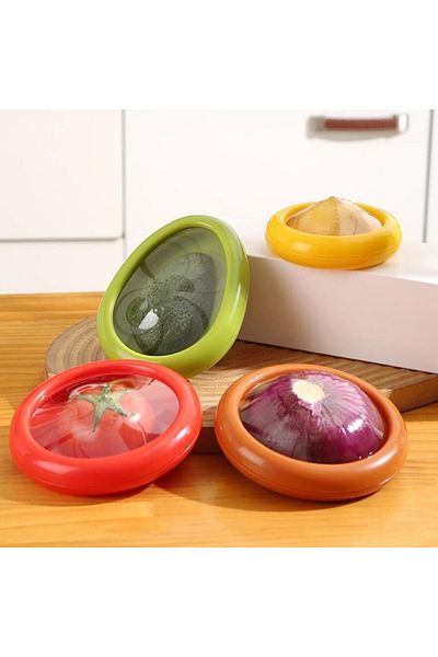 Kdhome Set de 4 recipiente din silicon pentru depozitarea alimentelor KD Home Silly Cup cu capac