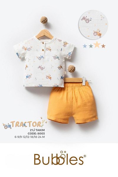 Bubbless 8003 Linen Tractor Shorts Double Set