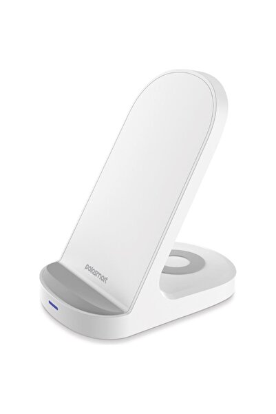 Polosmart 2 In 1 Masaüstü Kablosuz Şarj Cihazı Beyaz PBS129