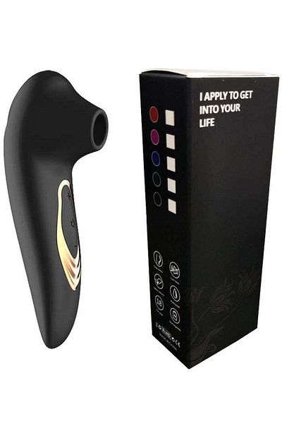 WildFashion Vibrator clitoridian cu functie de suctiune/aspirare cu multiple intensitati, Negru TOY424-1