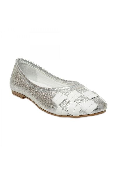 Mammamia D25Ya-7350Z Daily Silver Women's Ballerinas