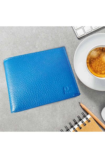 EJOYA Blue Color Ds Groom Leather Wallet