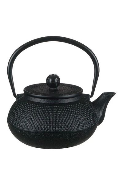 OEM Ceainic din fonta, capacitate 600 ml, Negru