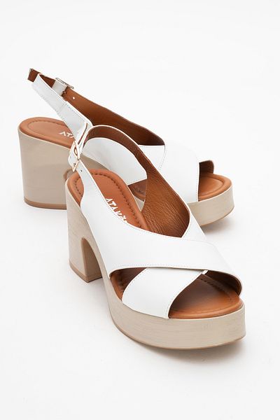 Ataköy Ayakkabı Women's Thick Heeled Strap Shoes