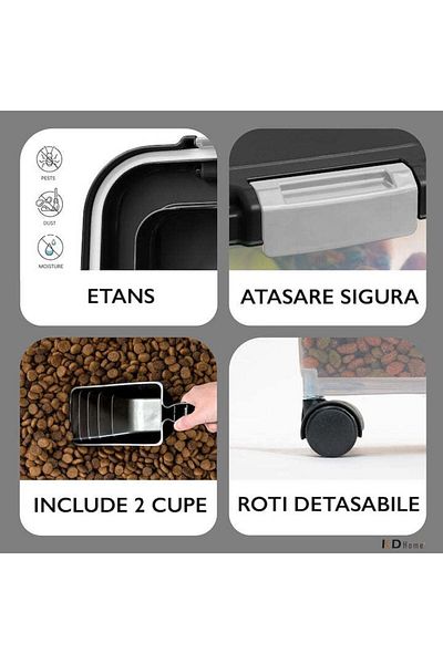 Kdhome Cutie de depozitare a hranei pentru animale de companie KD Home KibbleBin