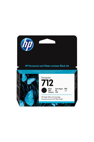 HP Original HP 712BK / 3ED70A Ink Cartridge, Black, 38ml