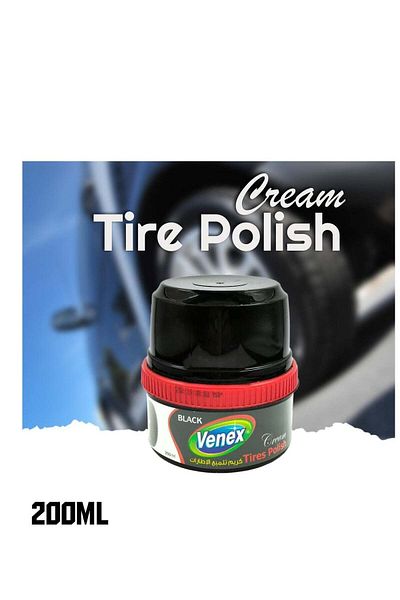 Venex Tires Polishing Black Cream 200ml High Shine Car Tire Polish