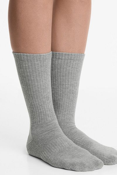 Oysho 3 pairs of cotton blend classic sports socks
