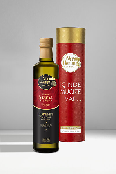 Nermin Hanım Zeytinliği 500 ml Edremit Olgun Hasat Zeytinyağı - Kutulu