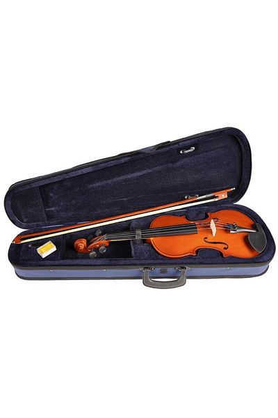 LEONARDO LV1014 Violin set natural size 1/4, case, bow, caseback