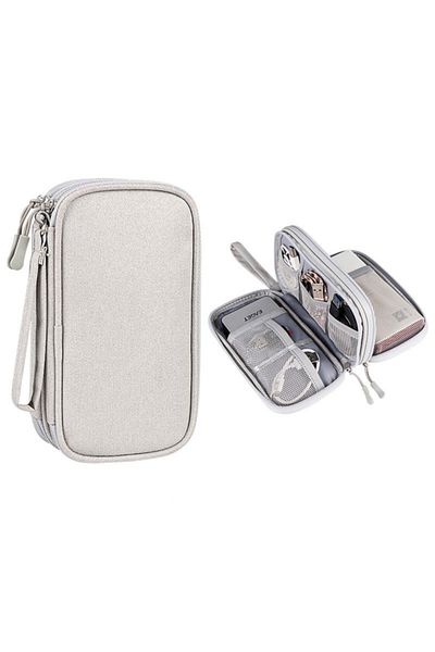Choice Gray B Travel Cable Bag Portable Digital Storage Pouch Charger Data Cable USB Bag Organizer Waterpr